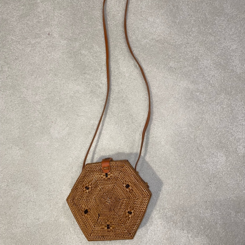 Brown Wicker Purse